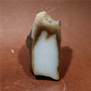 183克且末山料原石真品天然新疆和田糖白玉好肉细腻印章无事牌料d