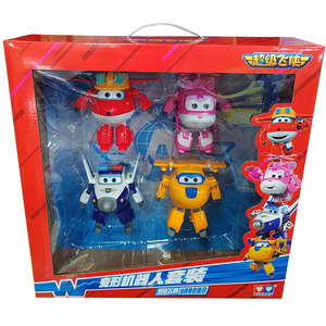 超级飞侠变形机器人套装大号经典角色集合乐迪多多四只装礼盒玩具