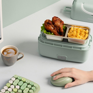 00夜华醉淘宝多功能电热饭盒保温可插电加热蒸煮神器锅上班族充电