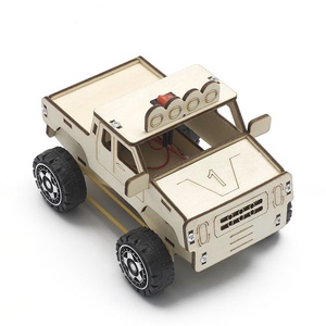 手工组装电动小汽车四驱越野车科技小制作创客发明作品儿童玩具