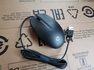 全新原装惠普HP125有线鼠标台式笔记本电脑通用办公鼠标tpa-p001m