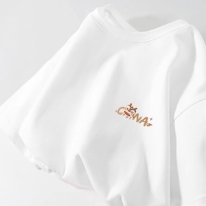 KV真维斯纯棉短袖t恤女夏季2024新款 白色宽松显瘦体恤圆领上衣服