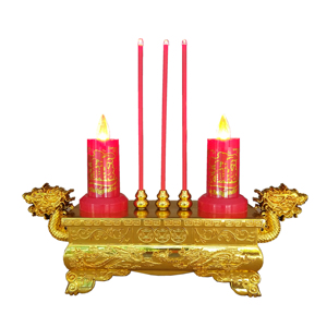 双龙电蜡烛电香炉供佛供台led可插充电宝电子蜡烛长明灯供灯烛台