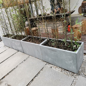 水泥花盆大型花箱长方形户外客厅商场简约欧式创意庭院绿植镁泥盆