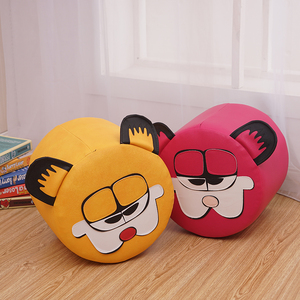 儿童卡通皮墩换鞋凳皮墩子圆凳矮敦茶几登脚櫈实木沙发凳