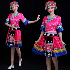 苗族舞蹈服装演出服新款云南文山贵州湘西民族风广场舞套装女成人
