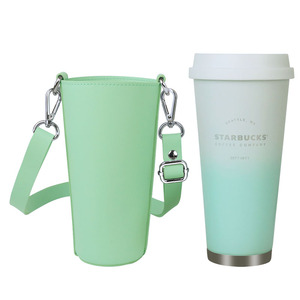 适用星巴克乐扣保温杯套斜挎防摔保护套咖啡杯套可背女生学生背带