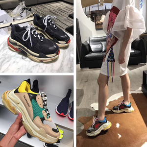 正品代购balenciaga巴黎世家老爹鞋triple-s做旧女鞋休闲运动鞋男