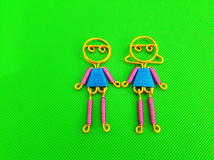 (情侣娃娃)手工diy制作铝线小挂件铁丝单车男女同学礼物小礼物