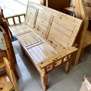 折叠柏木床实木床单人床低价沙发夏季凉椅沙发床成都阳光租房家具