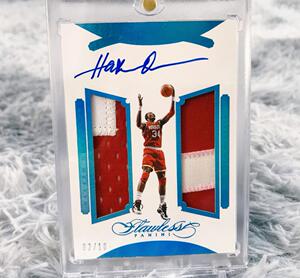 panini 手提箱双腰子 奥拉朱旺 3/10签名签字patch球衣卡已出展示