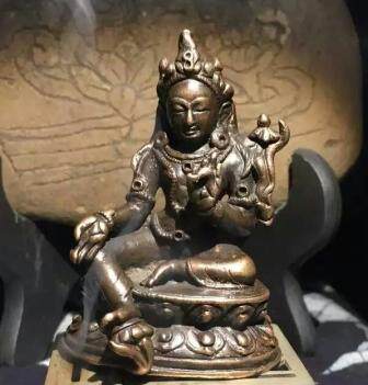 清代 中期 唐东杰布 铁索活佛 圆雕 老擦擦 佛像