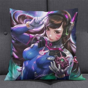 守望先锋周边抱枕ow守望屁股黑百合cos娃娃dva定制枕头人偶手办