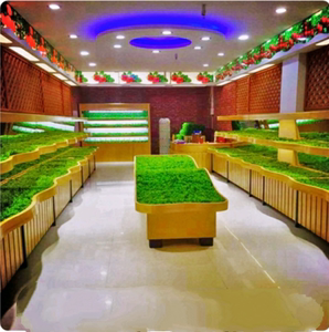 水果店置物架货架展示架果蔬生鲜超市阶梯堆头实木架陈列创意多层