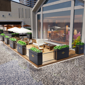 铁艺花箱户外市政景区花坛组合餐饮奶茶店外摆围栏花槽架广场护栏