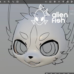 al牌兽装头骨 3d打印日系头骨 地狱修勾 fursuit 兽装制作材料