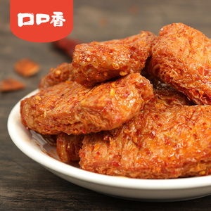 口口香手撕素肉180g大刀肉零食辣条素牛排怀旧小包装休闲豆干食品