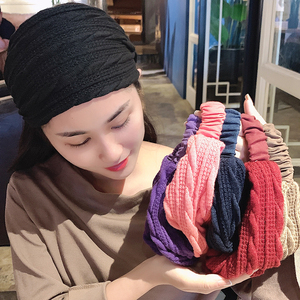 时尚盖碎发发带女士宽边遮白发头箍韩国头套包头巾女新款网红发箍