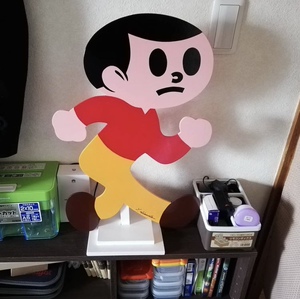 as日本 直邮发货 飞出太郎君小子手工木制看板 签名久田工艺摆饰