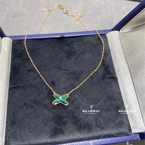 现货 尚美巴黎/chaumet 经典交叉白贝母玫瑰金项链/颈链 锁骨链