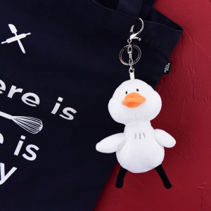 ins小鸭子毛绒书包挂件 网红创意可爱钥匙扣学生卡通玩偶包包挂饰