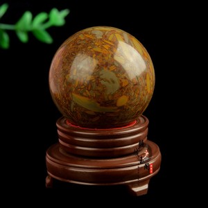 天然玉石女娲石风水球五彩玉石竹叶青玄关客厅办公室家居装饰礼品