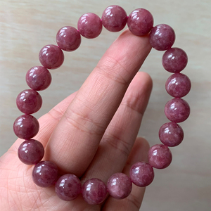 天然巴西粉碧玺粉红西瓜碧玺粉水晶单圈手串粉色饰品手链礼物女