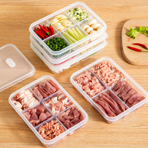 冰箱冷冻保鲜盒肉类米饭食物分装盒食品级专用密封分格小盒子mrun