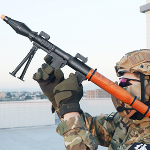 儿童rpg火箭炮发射筒迫击仿真男孩玩具模型套装软弹枪3-6岁火箭筒