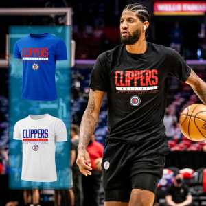 保罗乔治13洛杉矶快船伦纳德2号主场球衣短袖训练速干圆领篮球t恤