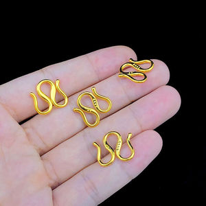 项链钩子扣扣头s型m型首饰项链手链扣黄金色链子扣卡扣维修配件