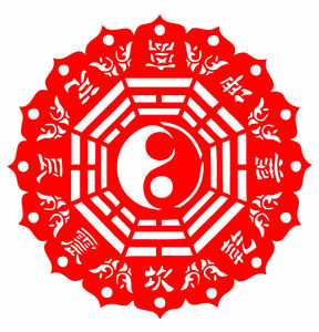 e294镂空不干胶太极八卦剪纸窗花墙贴玻璃贴纸风水八卦图剪纸成品