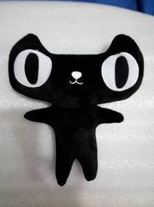 新款天猫商城吉祥物公仔黑猫毛绒玩具公司年会礼品抱枕玩偶礼物