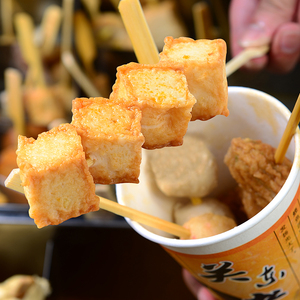 蟹黄鱼豆腐380g火锅豆捞关东煮麻辣烫串串香涮锅鱼豆腐串串鱼丸