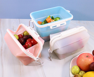 食品级硅胶保鲜袋冰箱专用密封分装袋食物水果收纳盒便当便携学生