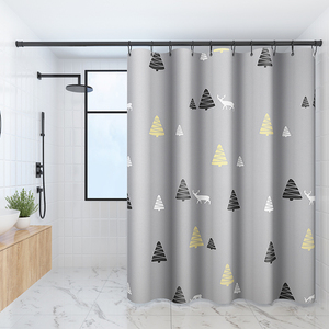 卫生间浴帘浴室防水防霉套装免打孔加厚拉帘洗澡帘子隔断窗帘门帘