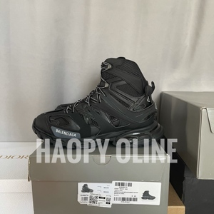 haopy oline现货 balenciaga巴黎世家 男黑白高帮track运动鞋鞋子