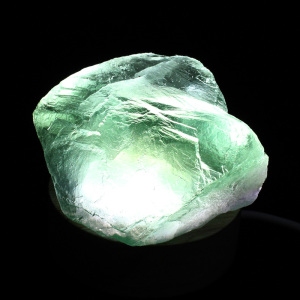 易晶缘天然萤石原石小夜灯水晶矿石儿童宝石扩香石发光石头摆件