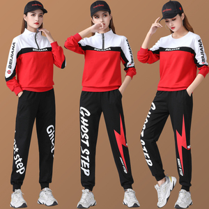 时尚曳步舞服装新款套装女秋冬鬼步舞衣服杨丽萍广场舞健身运动装