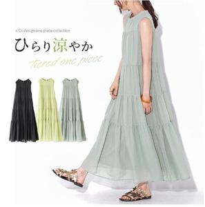 日系外贸女装2023夏季新款韩国大东门无袖甜美连衣裙超仙长裙子