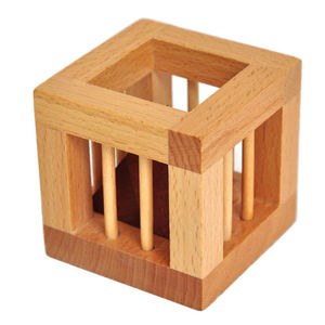笼中取钻 取三角 取宝取物 鲁班锁益智玩具孔明锁储物盒子立方体