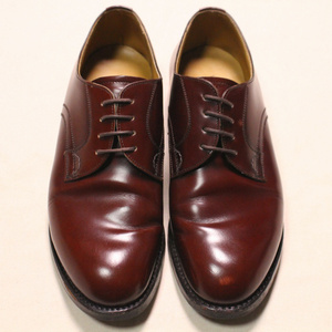 日本制 regal 酒红色 日式复古低帮皮鞋