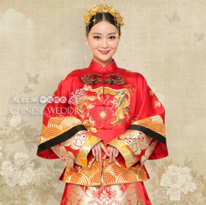 周迅秀禾服 中式嫁衣 中式结婚礼服 婚庆古装旗袍喜服大红嫁衣