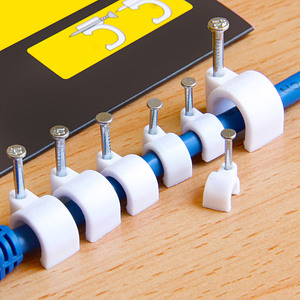 加宽厚塑料电线固定钉扣客厅网线走线卡扣固线理线分线固定器钢钉