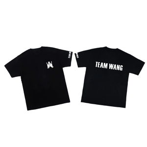 王嘉尔team wang 同款手势男女短袖 情侣 秋季 宽松纯棉t恤 嘻哈