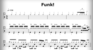 funk 节奏 架子鼓 鼓谱带伴奏