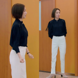 爱的厘米佟丽娅关雨晴同款衣服黑色流苏圆领衬衫气质百搭时尚秋季