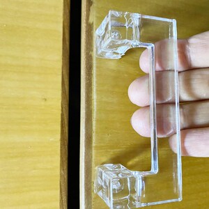 推拉门橱柜衣柜透明把手亚克力水晶抽屉拉手加厚豪华浴室实心扶手