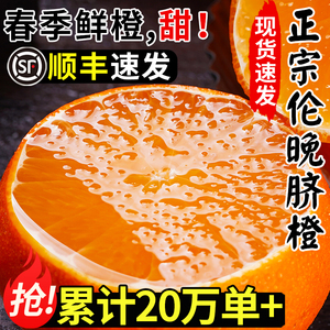 正宗伦晚脐橙10秭归橙子当季新鲜水果整箱斤果冻甜春橙榨汁专用大