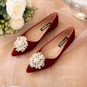 订婚鞋女平底